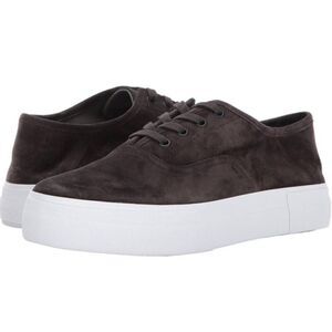 VINCE Copley Grey Suede Platform Sneaker Size 7.5